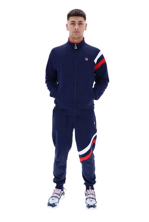 Fila Stance Track Men's Track Jacket - Navy,NZ 631-72364